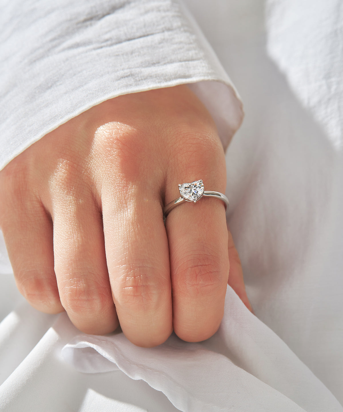 プラチナ ラボグロウンダイヤモンド1ct ハートリング|96-7827