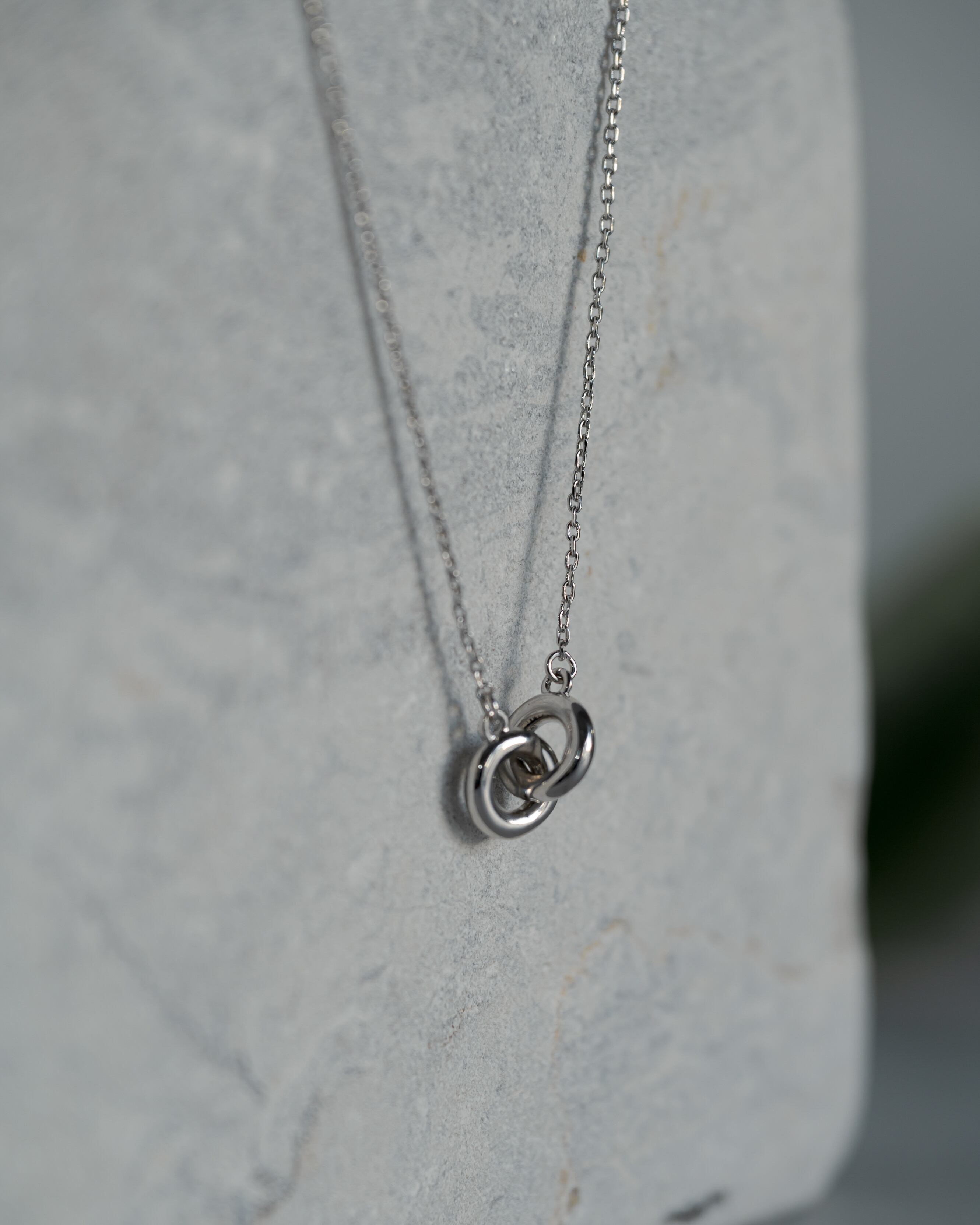 Twin circle necklace