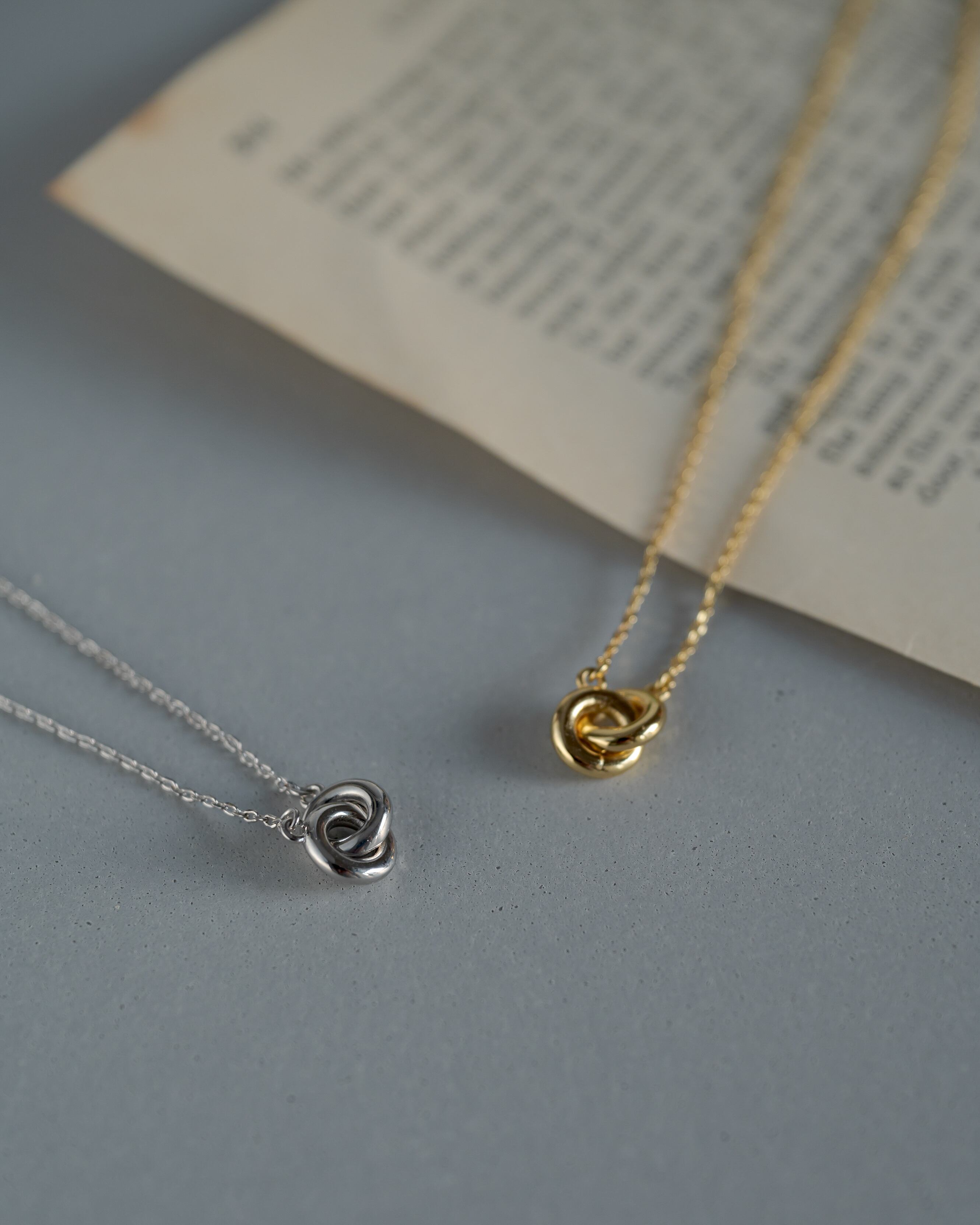 Twin circle necklace