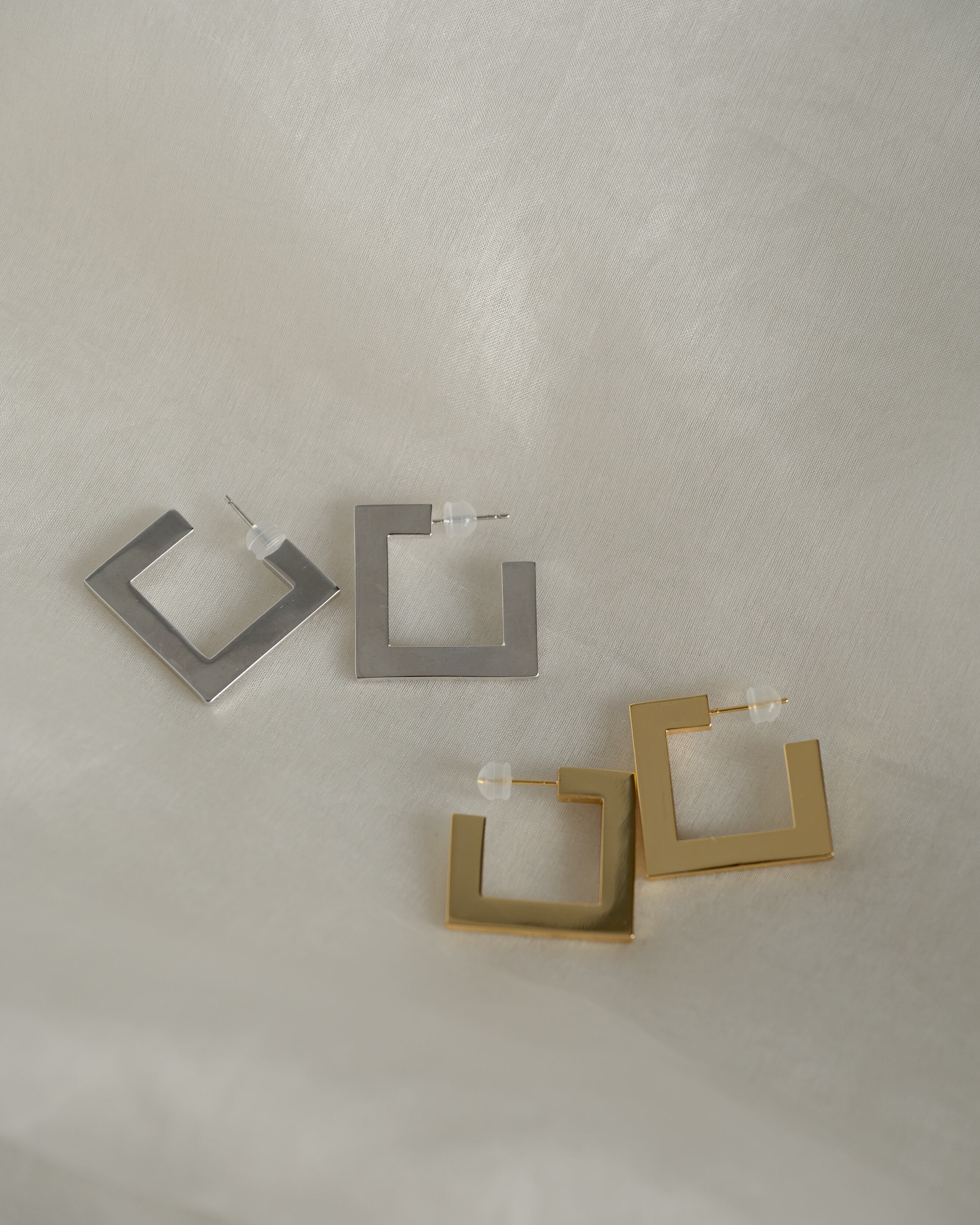Flat square  earings