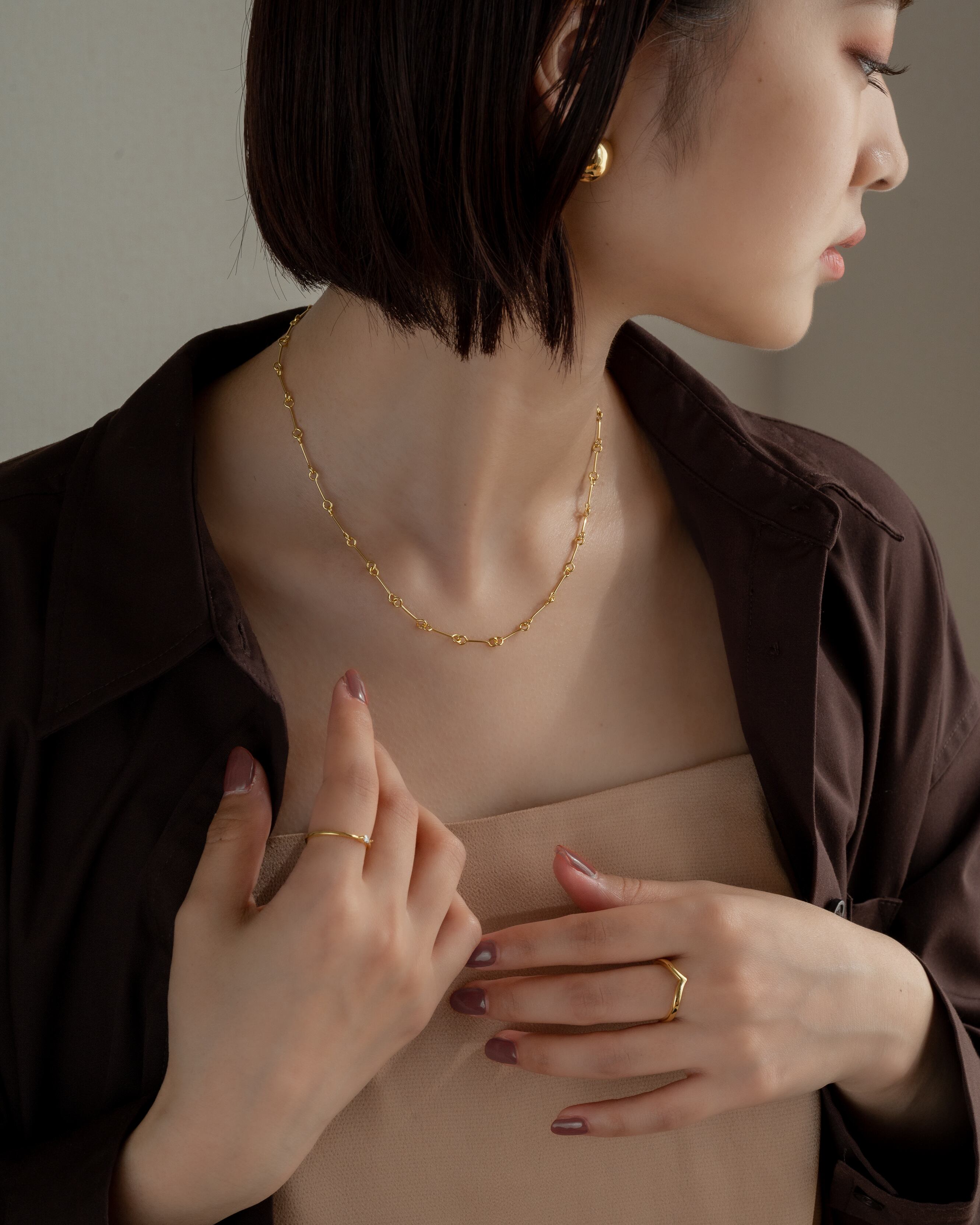 Bone chain necklace