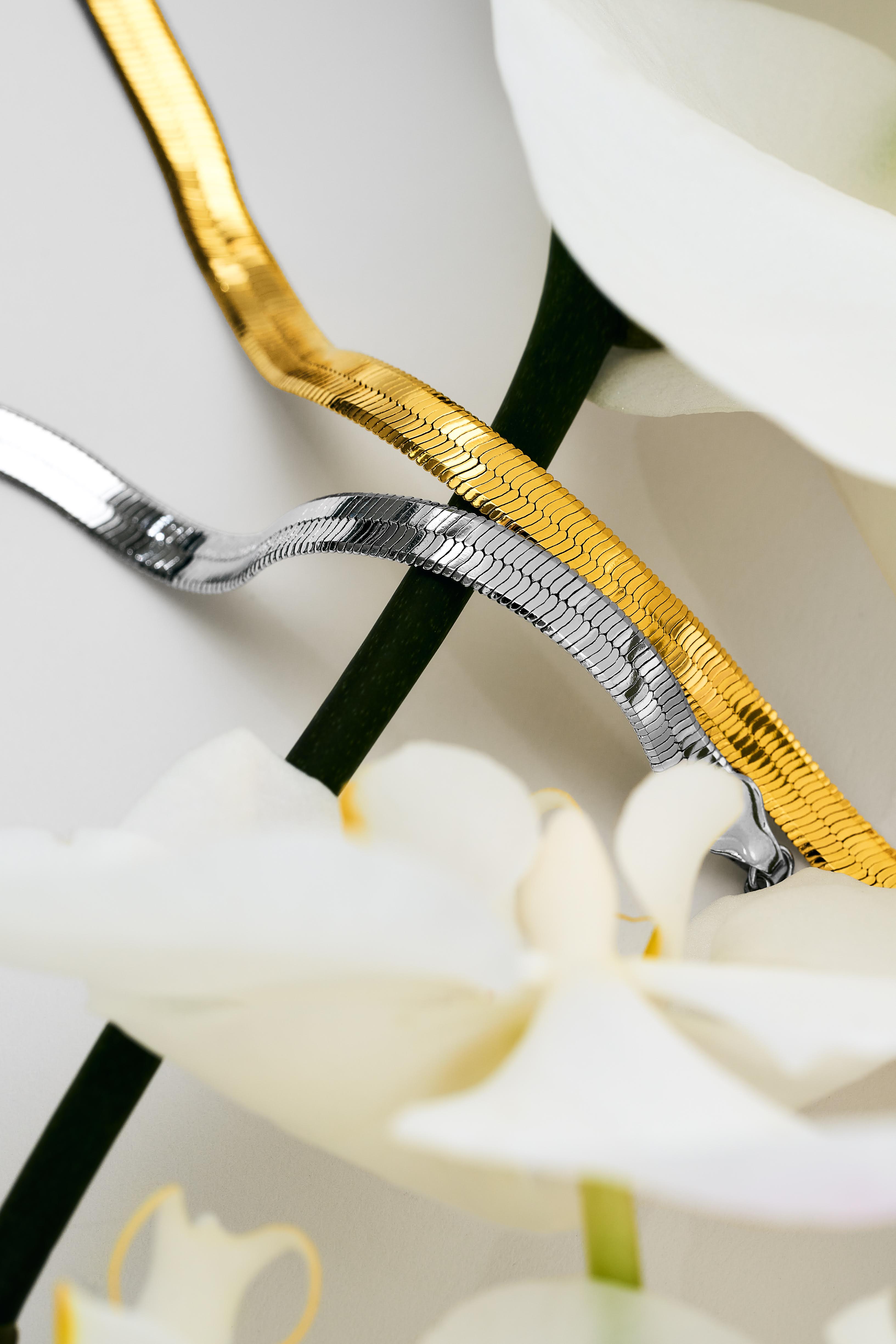 Flat Snake Chain Bracelet