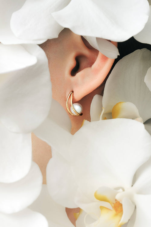 Double Line Pearl Stud Pierce