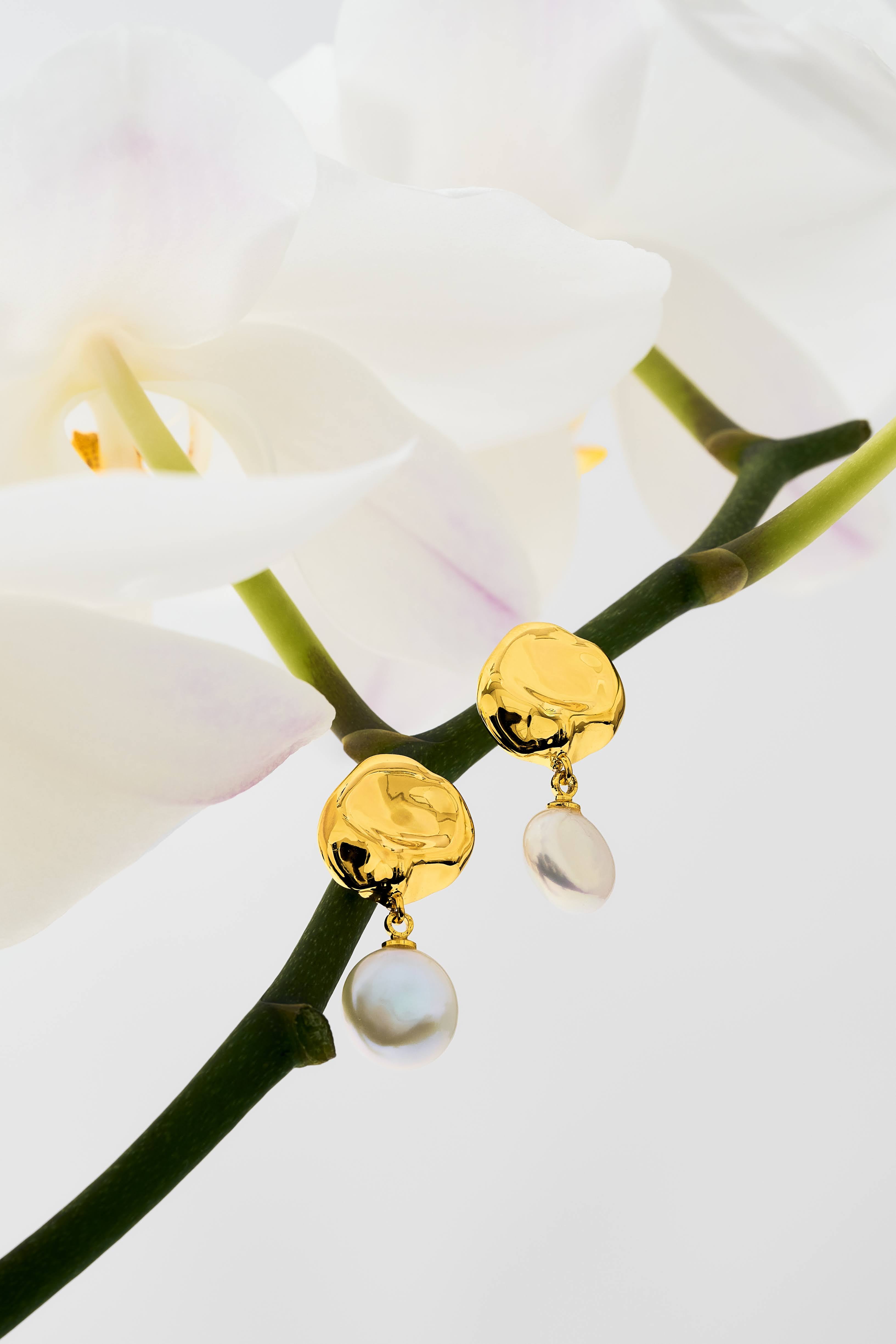 Metal & Coin Pearl Pierce