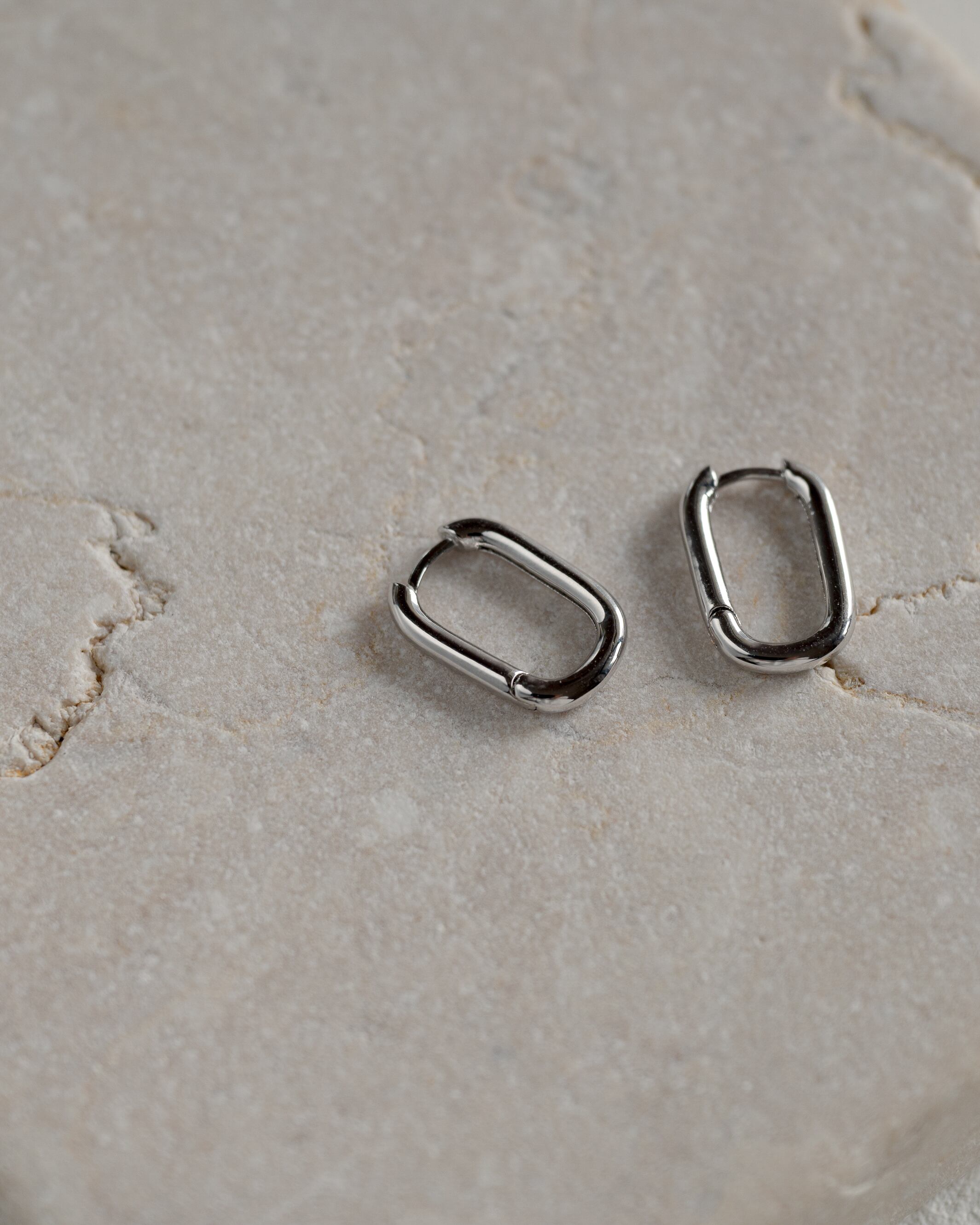 Tiny square hoop pierce