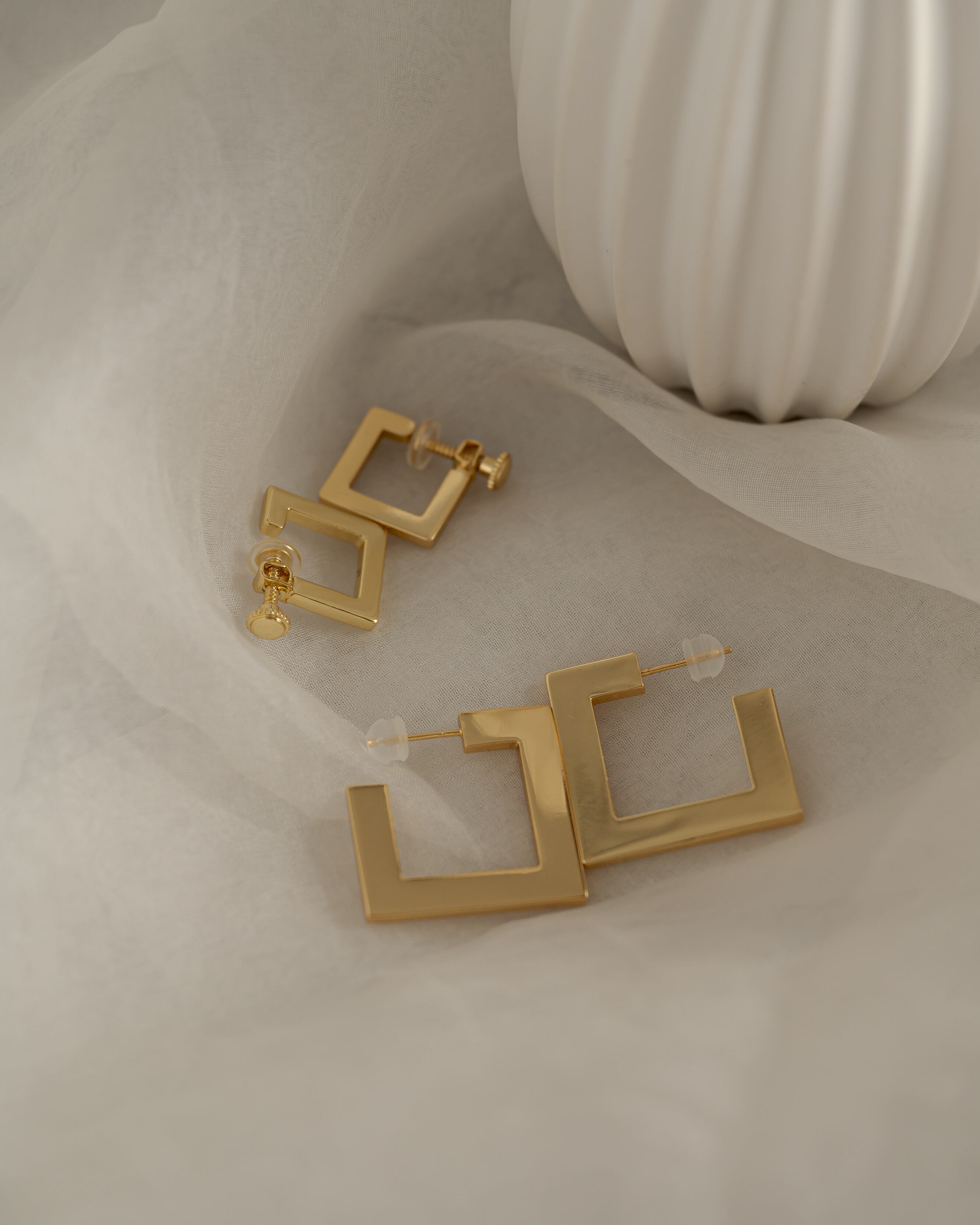 Flat square  earings