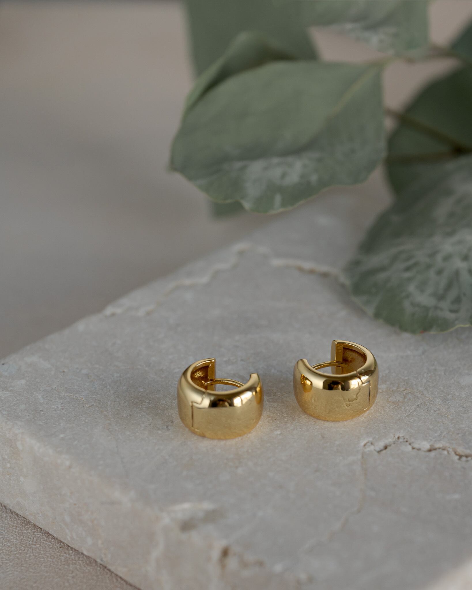 Band hoop mini earrings