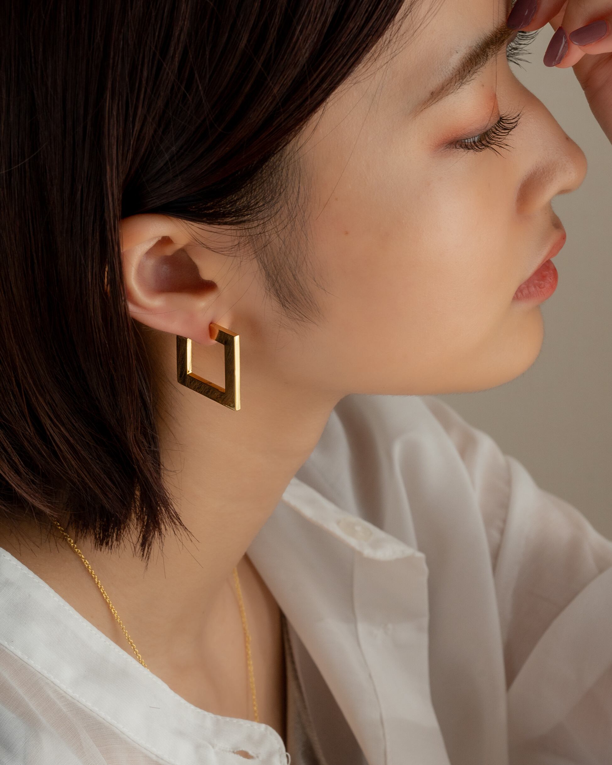 Flat square  earings