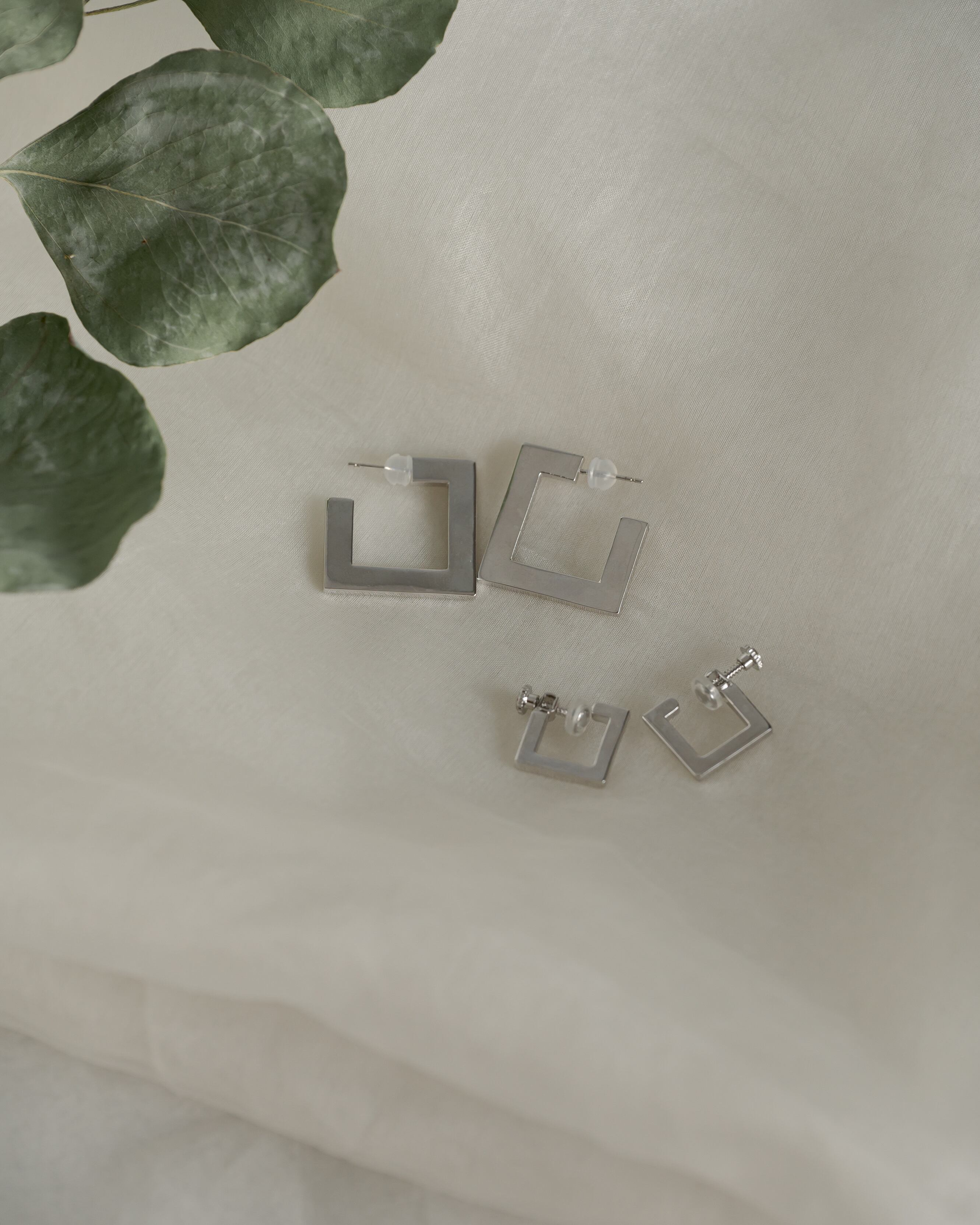 Flat square  earings