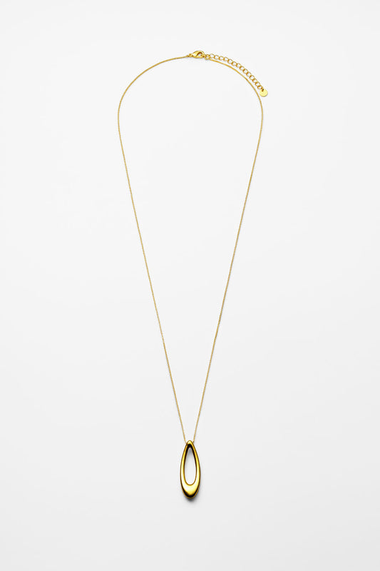 OVAL LOOP PENDANT NECKLACE