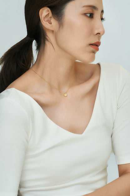 Oval medal necklace