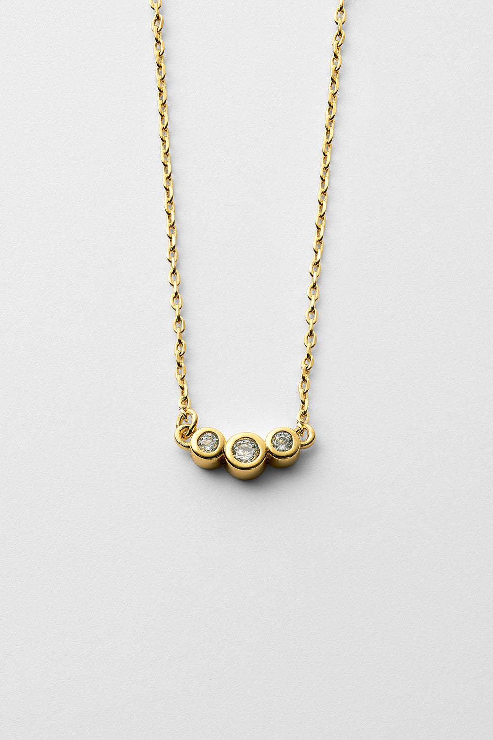 Three stone necklace