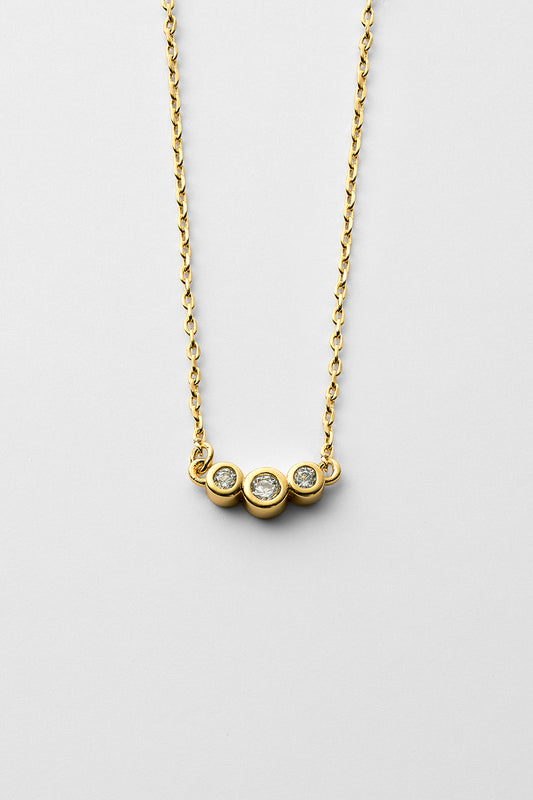 Three stone necklace