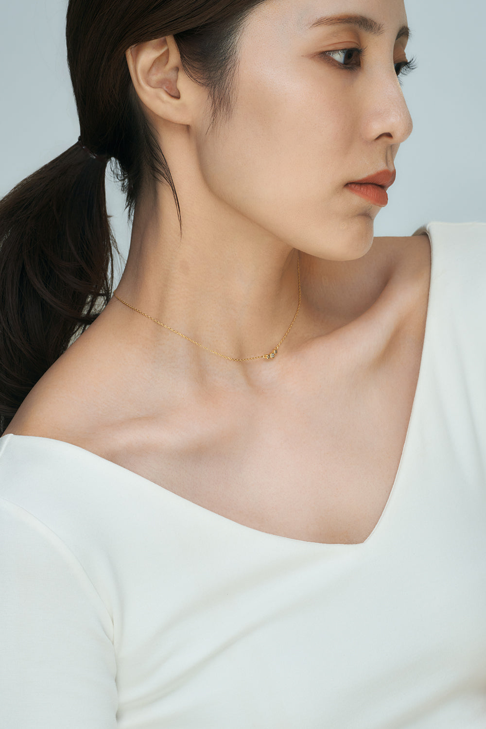 Three stone necklace