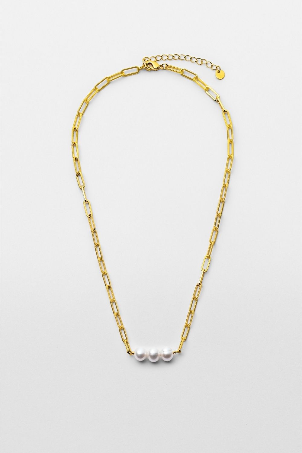 Clip Chain Pearl Necklace
