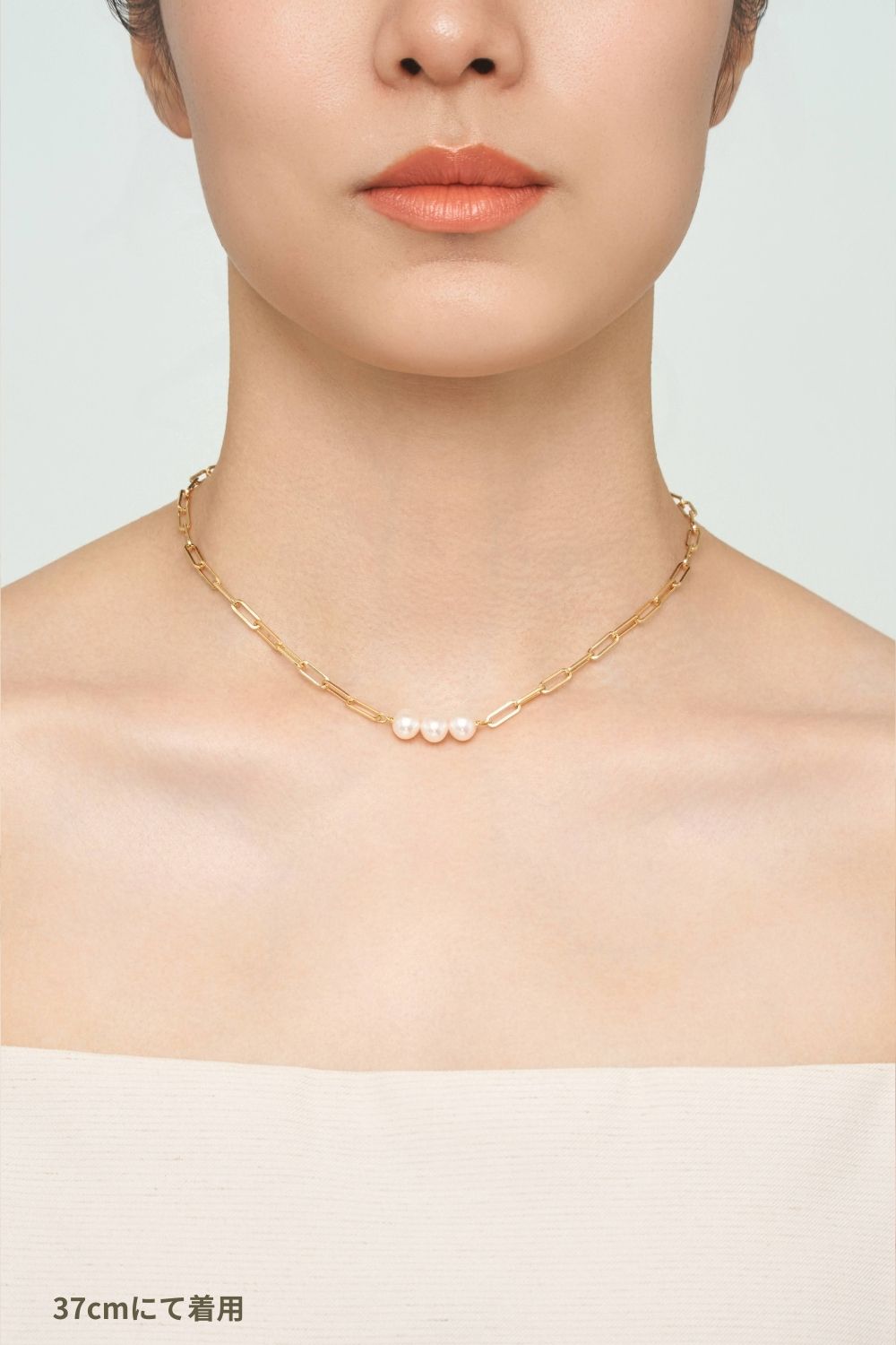 Clip Chain Pearl Necklace