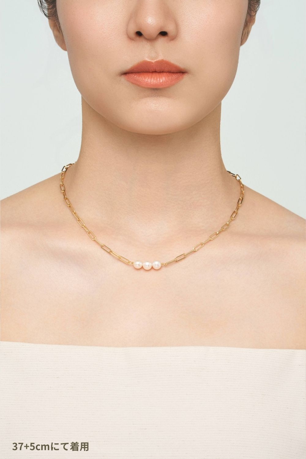Clip Chain Pearl Necklace