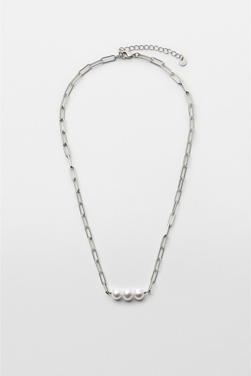 Clip Chain Pearl Necklace