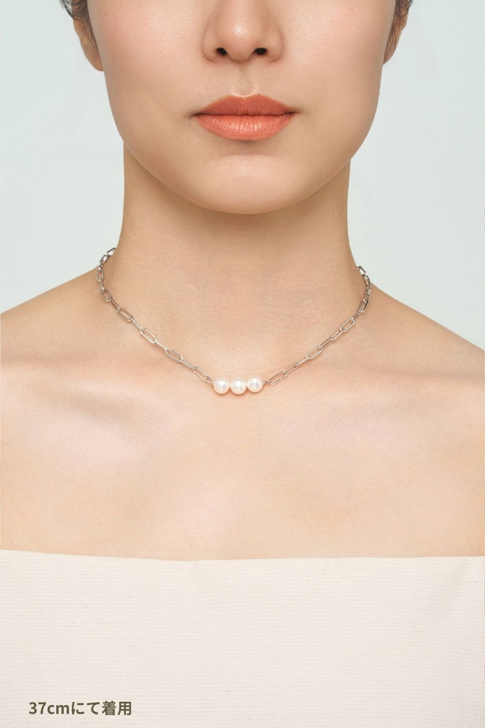 Clip Chain Pearl Necklace