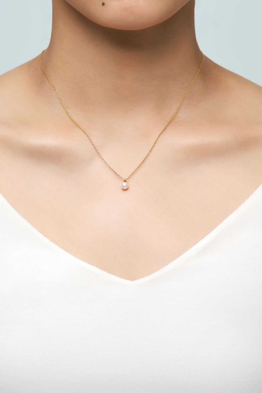 SINGLE PEARL PENDANT NECKLACE