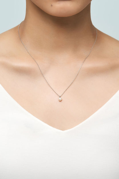 SINGLE PEARL PENDANT NECKLACE