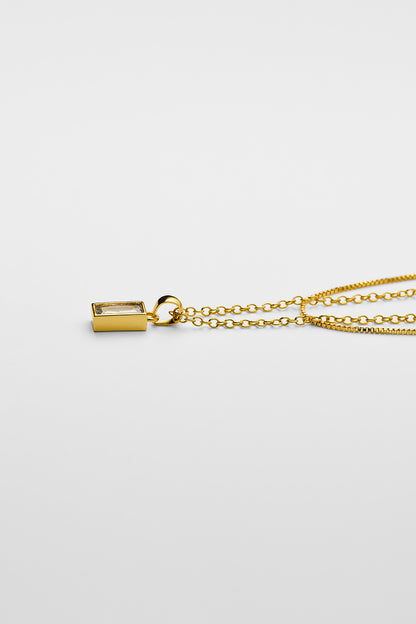 Layered chain CZ necklace