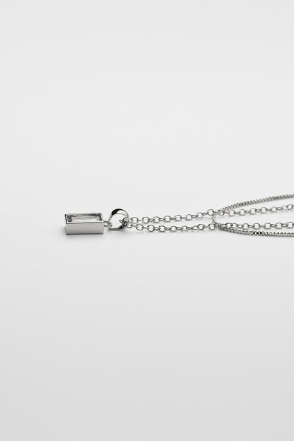 Layered chain CZ necklace