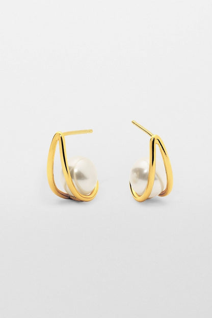 Double Line Pearl Stud Pierce