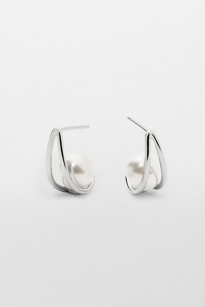 Double Line Pearl Stud Pierce