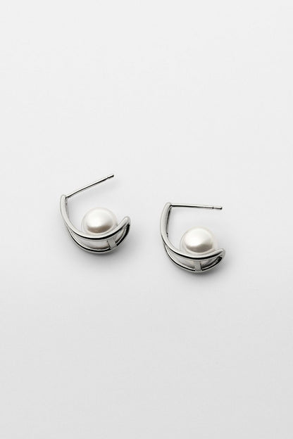 Double Line Pearl Stud Pierce