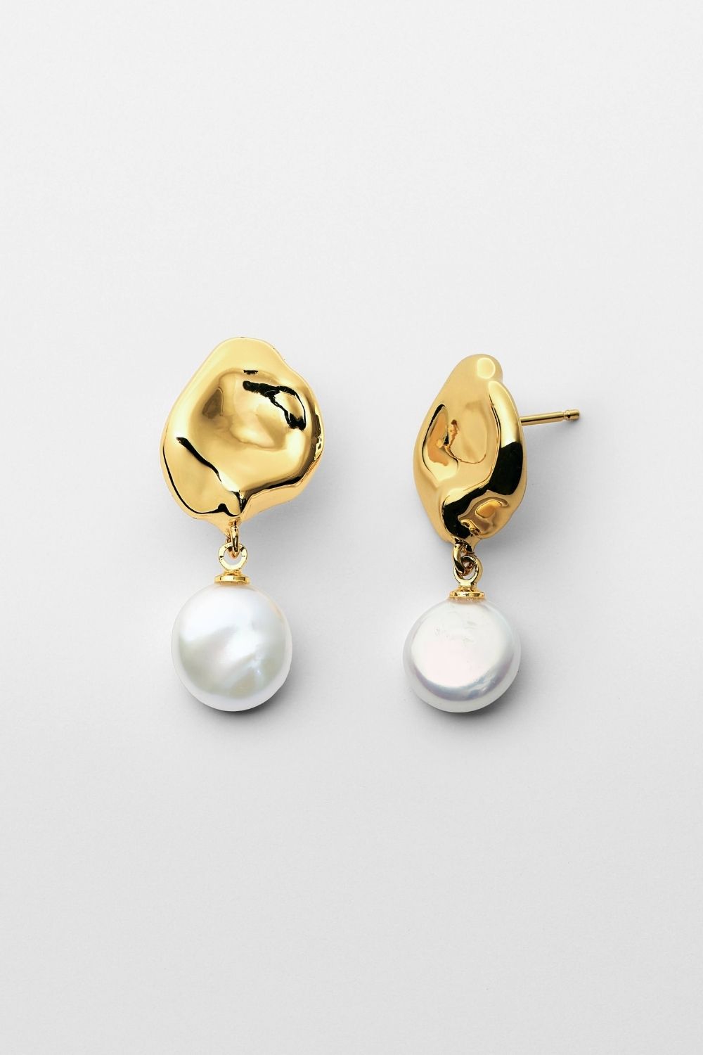 Metal & Coin Pearl Pierce