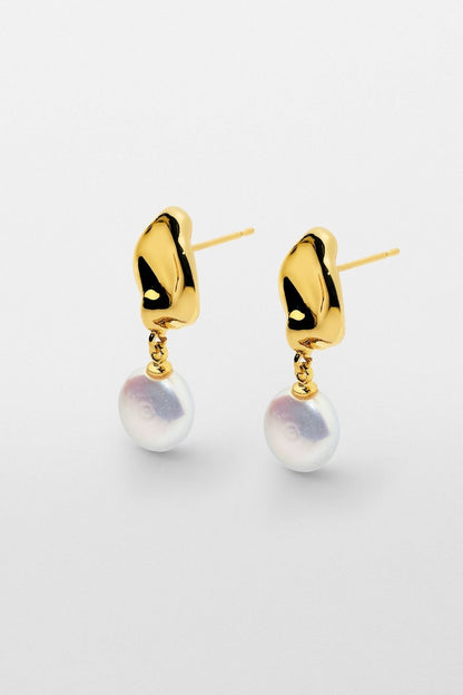 Metal & Coin Pearl Pierce