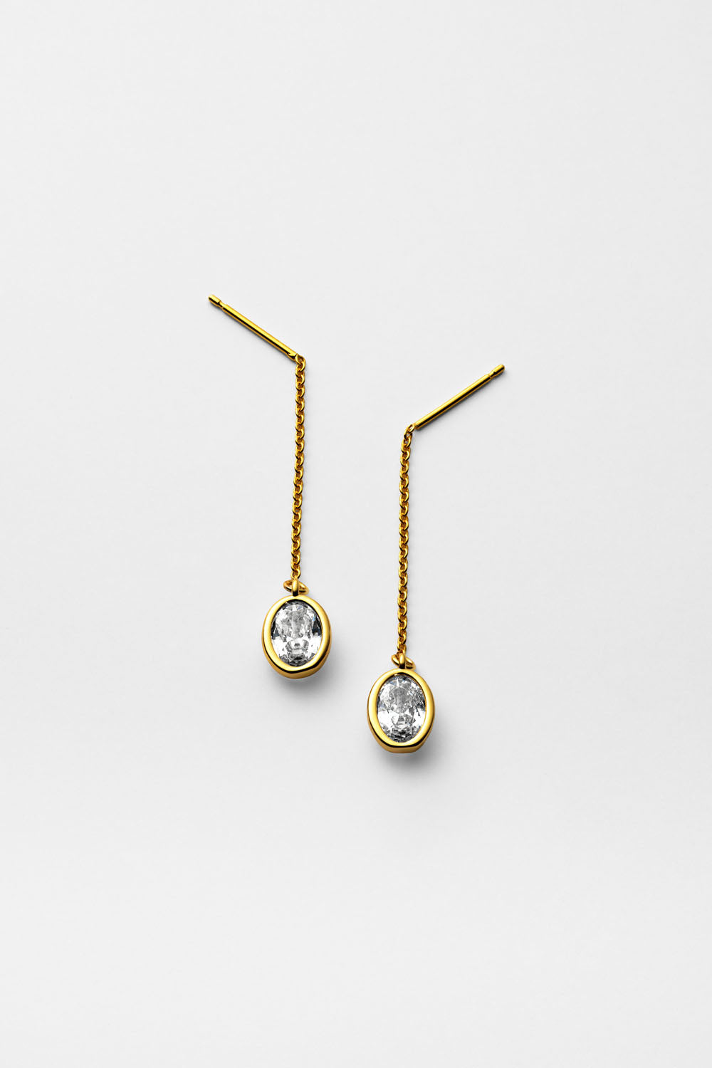 CHAIN PIERCE - OVAL CZ