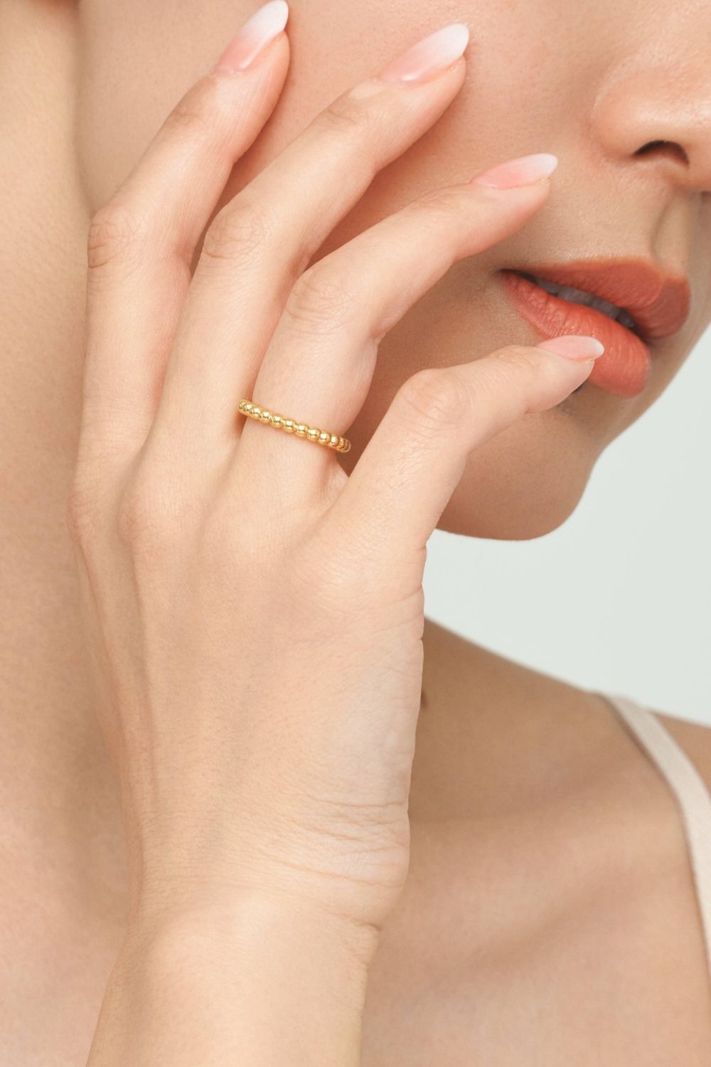 Metal Beads Ring / Earcuff