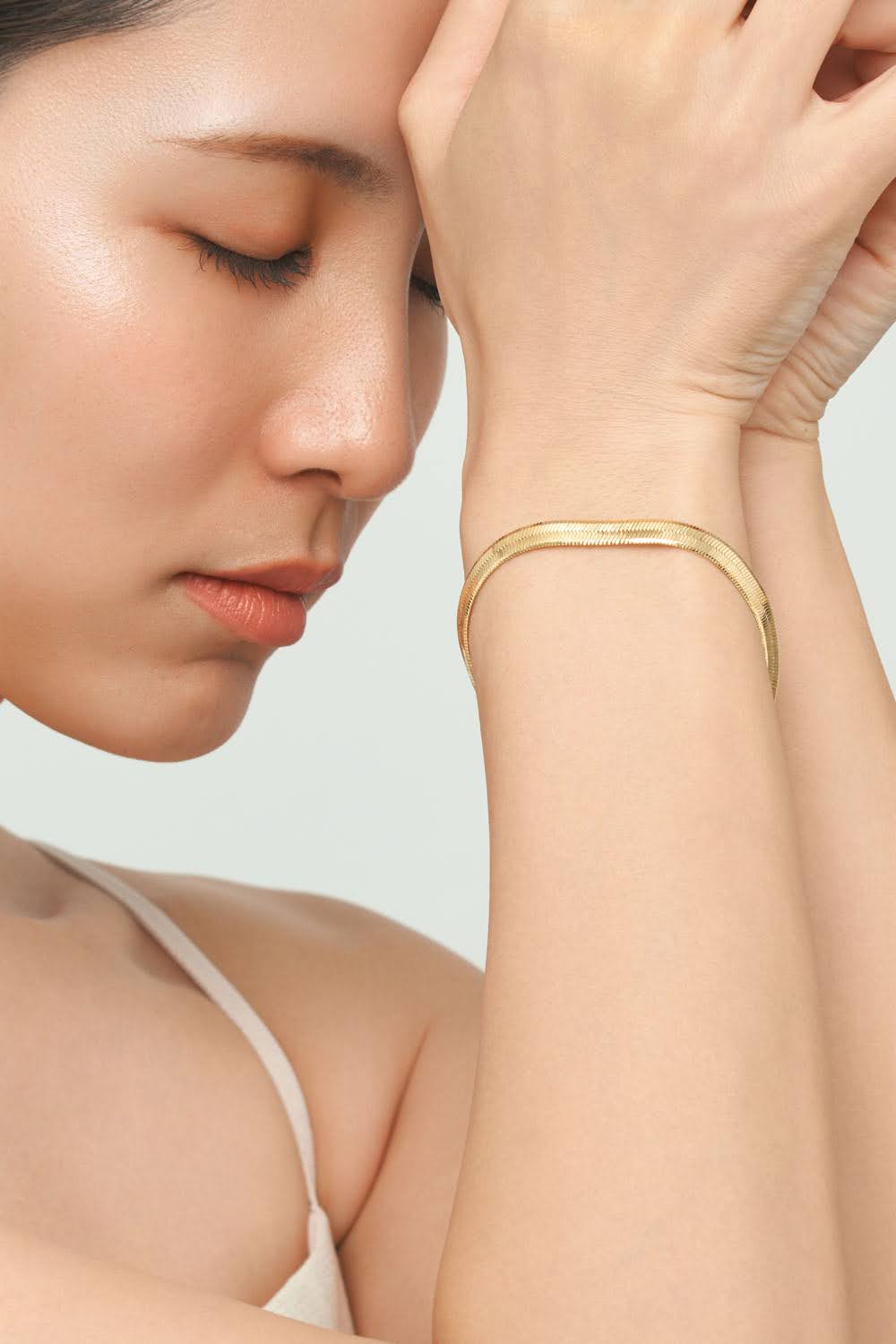 Flat Snake Chain Bracelet