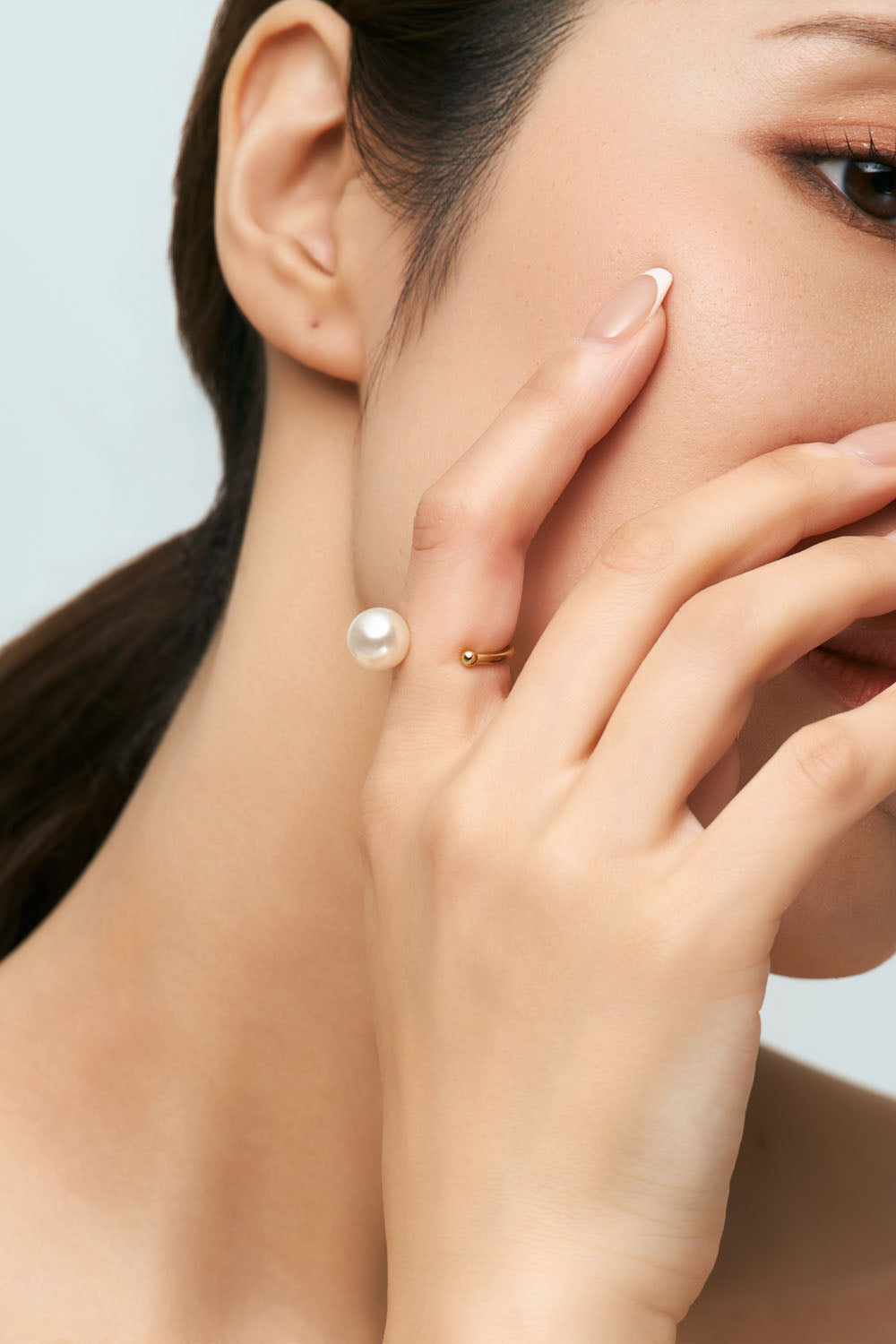 SINGLE PEAEL FREE SIZE RING