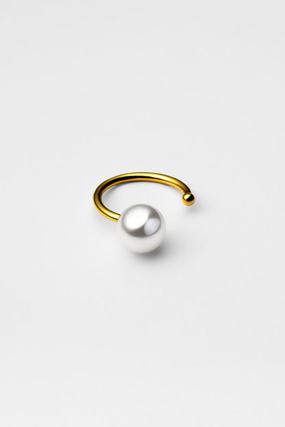 SINGLE PEARL FREE SIZE RING