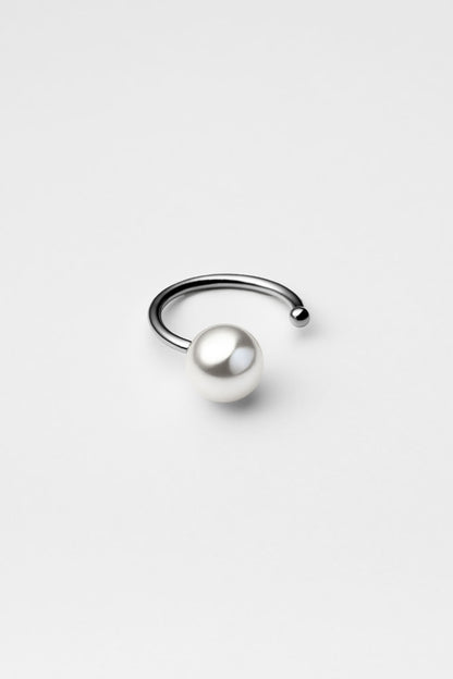 SINGLE PEARL FREE SIZE RING