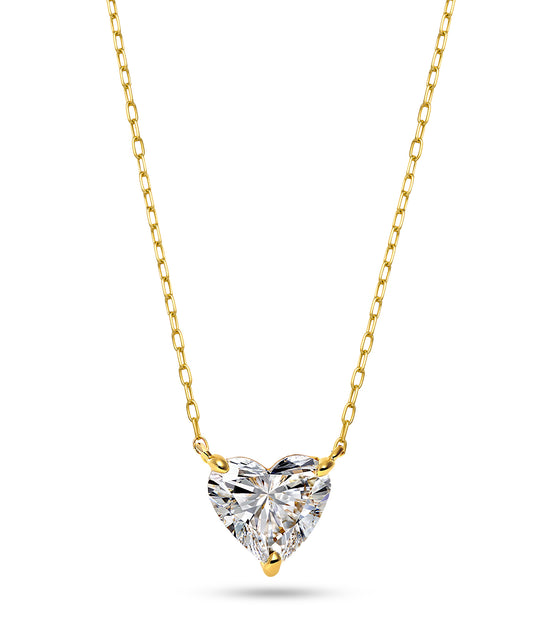 K18 ラボグロウンダイヤモンド1ct ハートネックレス｜96-7804