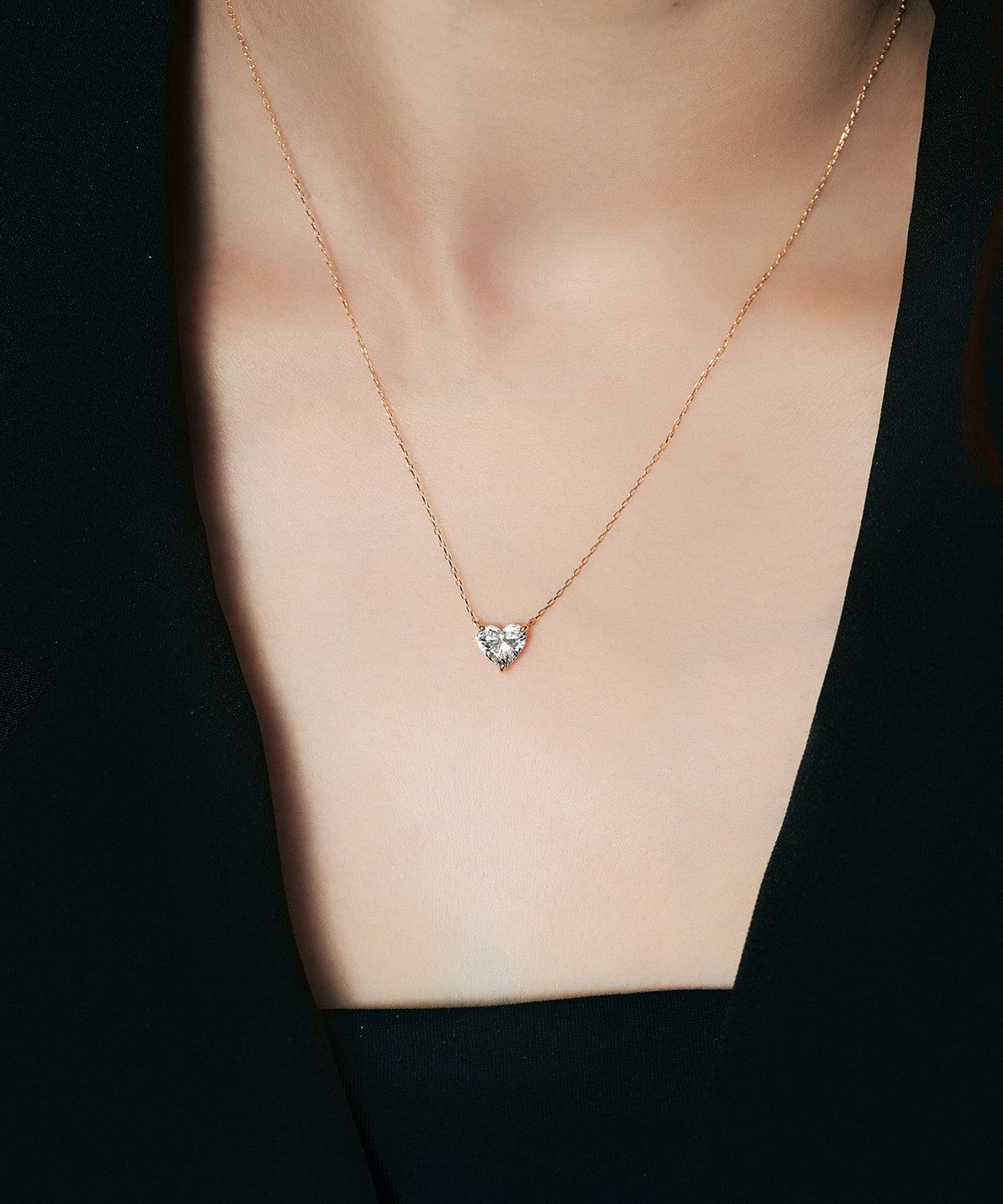 K18 ラボグロウンダイヤモンド1ct ハートネックレス｜96-7804