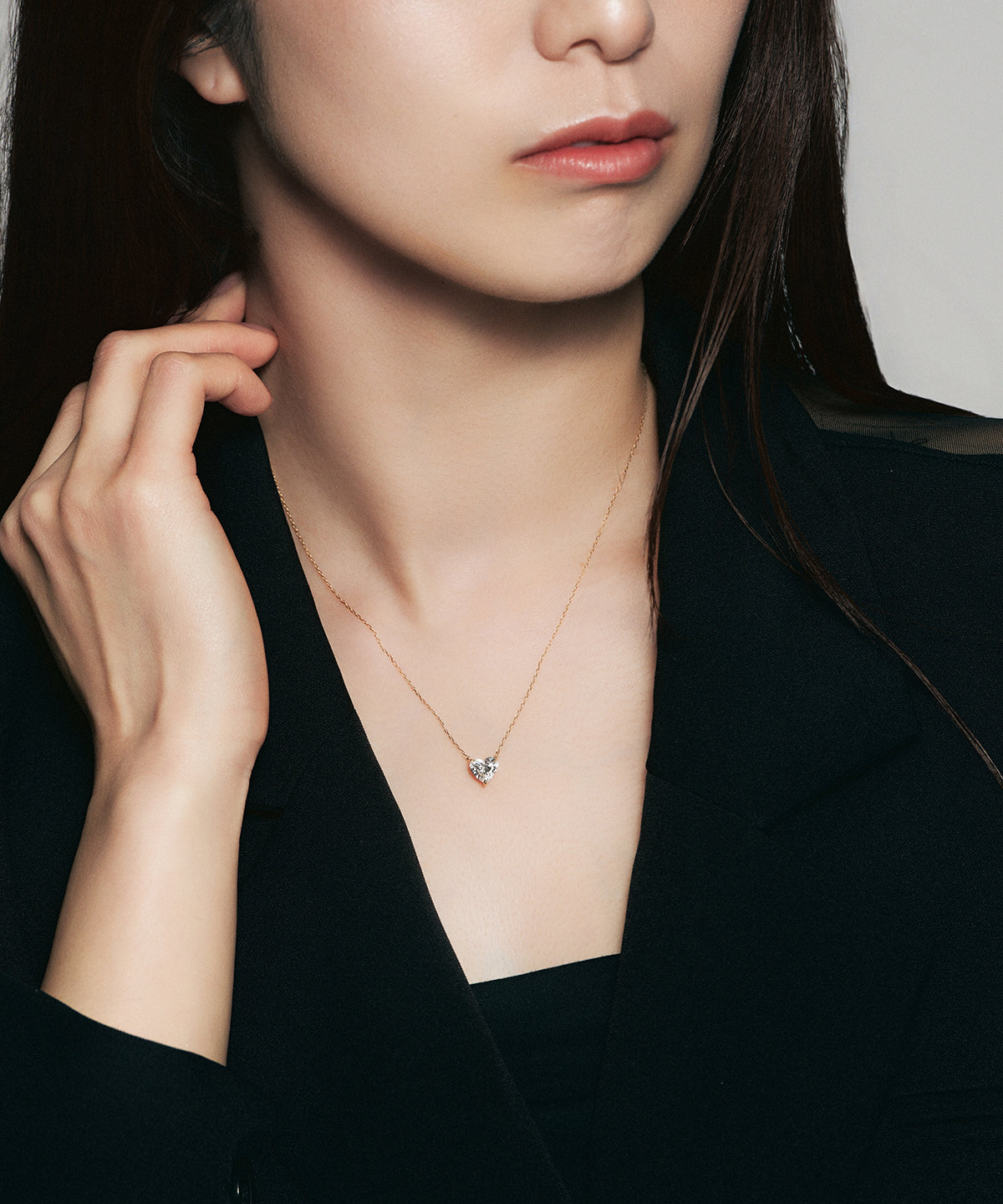 K18 ラボグロウンダイヤモンド1ct ハートネックレス｜96-7804