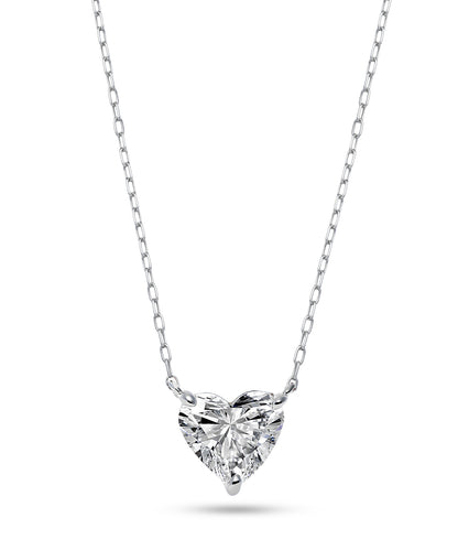 プラチナ ラボグロウンダイヤモンド1ct ハートネックレス｜96-7805