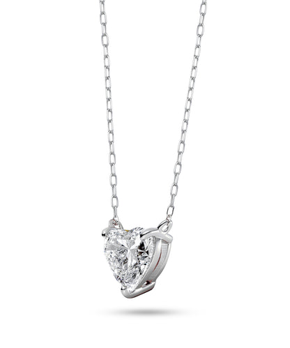 プラチナ ラボグロウンダイヤモンド1ct ハートネックレス｜96-7805