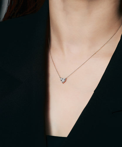 プラチナ ラボグロウンダイヤモンド1ct ハートネックレス｜96-7805