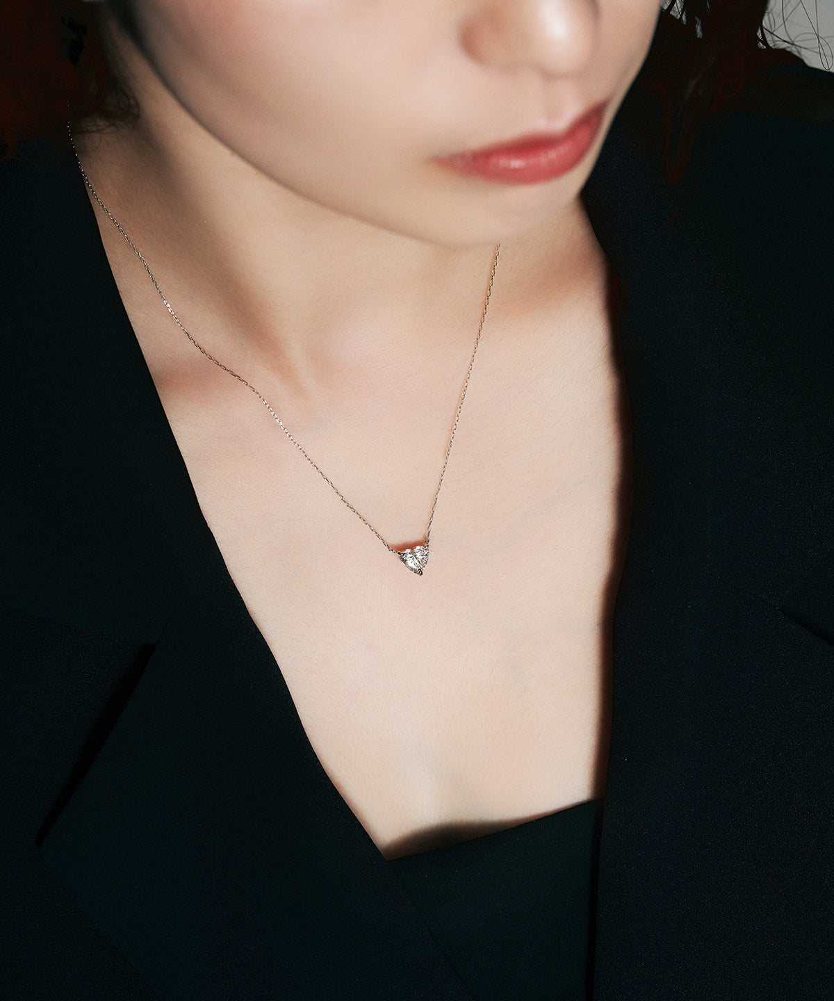 プラチナ ラボグロウンダイヤモンド1ct ハートネックレス｜96-7805