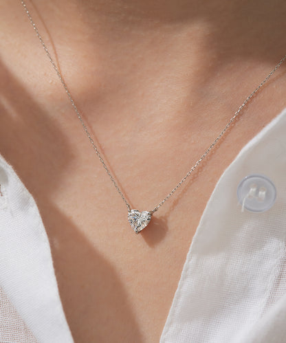 プラチナ ラボグロウンダイヤモンド1ct ハートネックレス｜96-7805