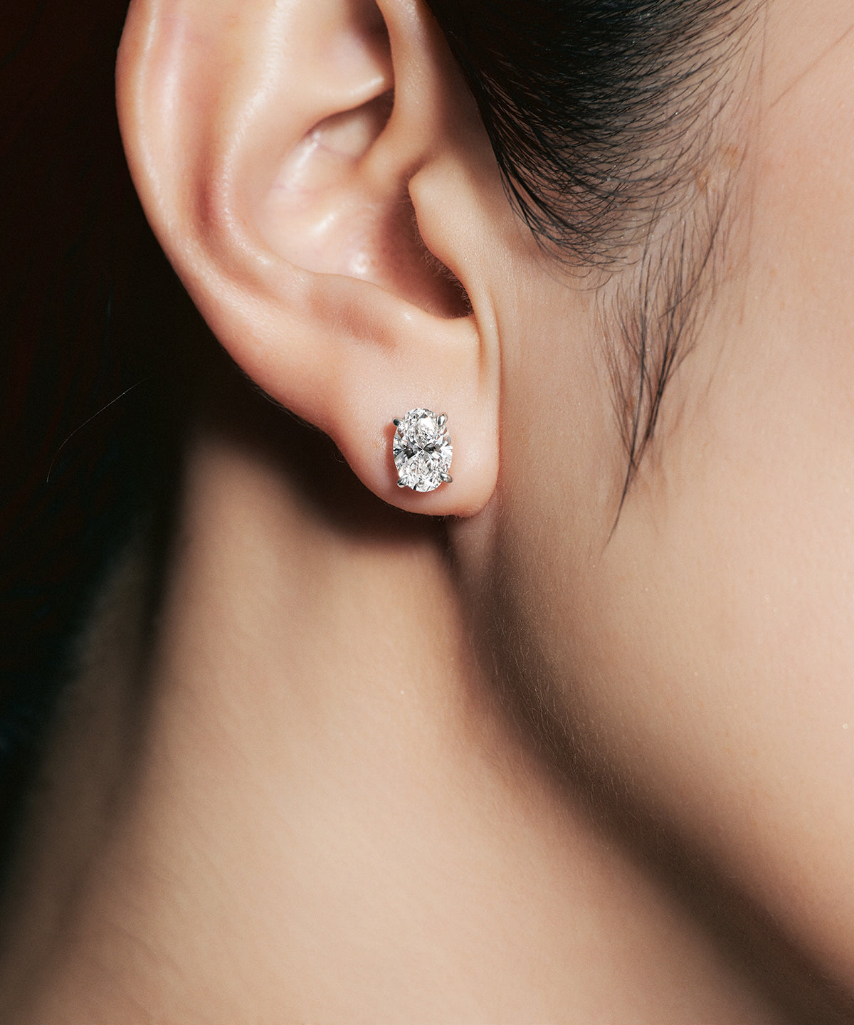 プラチナ ラボグロウンダイヤモンド2ct ピアス｜96-7817