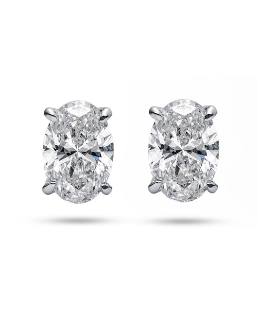 プラチナ ラボグロウンダイヤモンド2ct ピアス｜96-7817