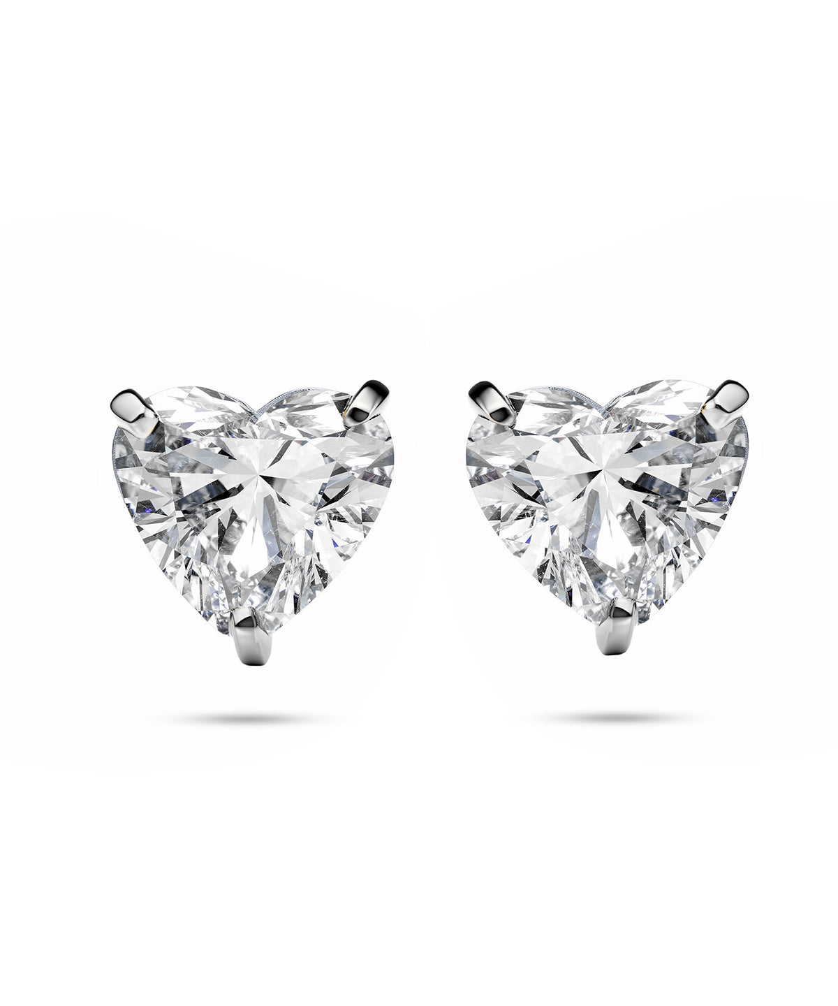 プラチナ ラボグロウンダイヤモンド2ct ハートピアス｜96-7818