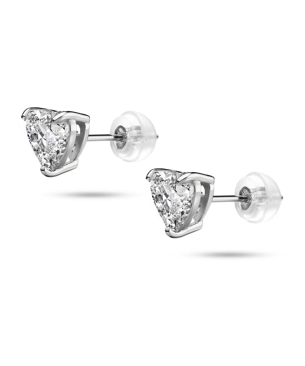 プラチナ ラボグロウンダイヤモンド2ct ハートピアス｜96-7818